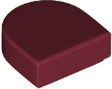 Tile Round 1 x 1 Half Circle in Dark Red