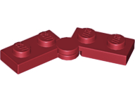 Hinge Plate 1 x 4 Swivel Top / Base - Hollow Clip [Complete Assembly] in Dark Red