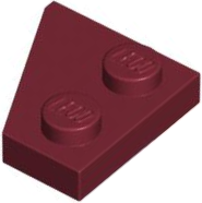 Wedge Plate 2 x 2 Right in Dark Red