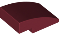 Brick Curved 3 x 2 No Studs in Dark Red