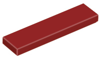 Tile 1 x 4 with Groove in Dark Red