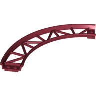 Vehicle Track, Roller Coaster, Curve in Dark Red