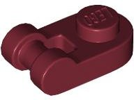 Plate Special 1 x 1 Rounded with Handle in Dark Red