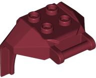 Plate Special, 2 x 2 Studs and Handle, Closed Ends (Mech Chest Plate / Armor) in Dark Red