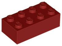 Brick 2 x 4 in Dark Red