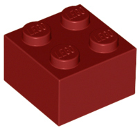 Brick 2 x 2 in Dark Red