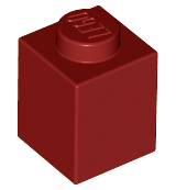 Brick 1 x 1 in Dark Red