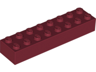 Brick 2 x 8 in Dark Red