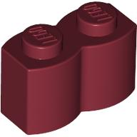 Brick Special 1 x 2 Palisade [aka Log] in Dark Red