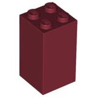 Brick 2 x 2 x 3 in Dark Red