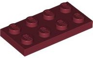 Plate 2 x 4 in Dark Red