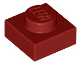 Plate 1 x 1 in Dark Red