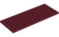 Plate 6 x 16 in Dark Red