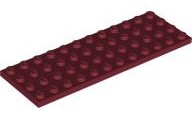 Plate 4 x 12 in Dark Red