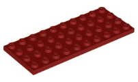 Plate 4 x 10 in Dark Red