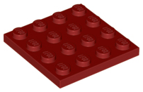 Plate 4 x 4 in Dark Red