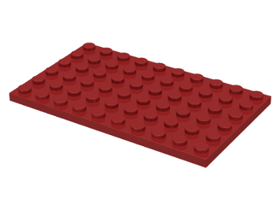 Plate 6 x 10 in Dark Red