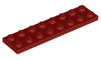 Plate 2 x 8 in Dark Red