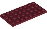 Plate 4 x 8 in Dark Red