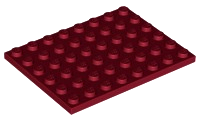 Plate 6 x 8 in Dark Red
