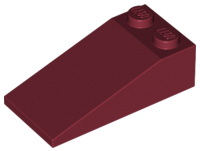 Brick Sloped 18° 4 x 2 in Dark Red