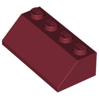 Brick Sloped 45° 2 x 4 in Dark Red