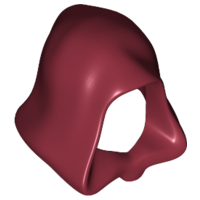 Hood, Connected Chin in Dark Red