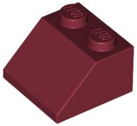 Brick Sloped 45° 2 x 2 in Dark Red