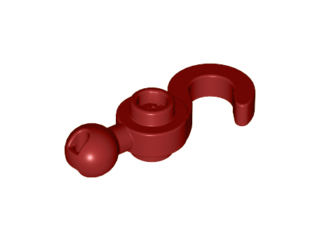 Hook with Towball in Dark Red