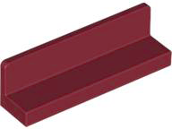 Panel 1 x 4 x 1 with Rounded Corners [Thin Wall] in Dark Red