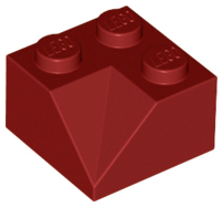 Brick Sloped 45° 2 x 2 Double Concave in Dark Red