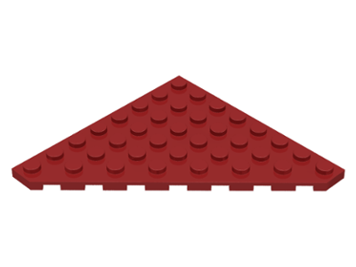Wedge Plate 8 x 8 Cut Corner in Dark Red