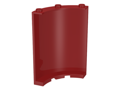 Panel 4 x 4 x 6 Quarter Cylinder in Dark Red