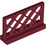 Fence Lattice 1 x 4 x 2 in Dark Red