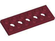 Technic Plate 2 x 6 [5 Holes] in Dark Red