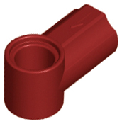 Technic Axle and Pin Connector Angled #1 in Dark Red
