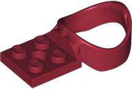 Plate Special 2 x 2 with Sphere Holder in Dark Red