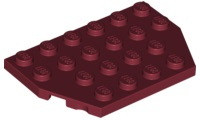 Wedge Plate 4 x 6 Cut Corners in Dark Red