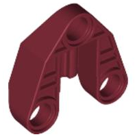 Technic Connector Block 3 x 3 Triangular with Axle, and Pin Hole in Dark Red