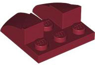 Brick Round, Curved 3 x 3 with Cutout in Dark Red