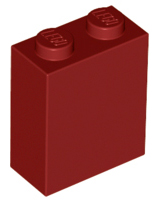 Brick 1 x 2 x 2 with Inside Stud Holder in Dark Red