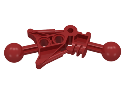 Large Figure Skeletal, Limb, Angular with 2 Ball Joints, and 2 Holes (Toa) in Dark Red