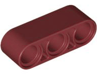 Technic Beam 1 x 3 Thick in Dark Red