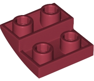Brick Curved Inverted 2 x 2 x 2/3 in Dark Red