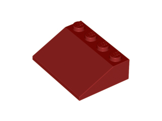 Brick Sloped 33° 3 x 4 in Dark Red