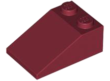 Brick Sloped 33° 3 x 2 in Dark Red