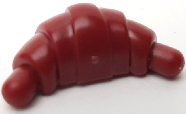 Food Croissant - Rounded Ends in Dark Red