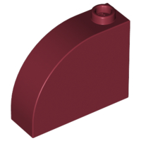 Brick Curved 1 x 3 x 2 in Dark Red