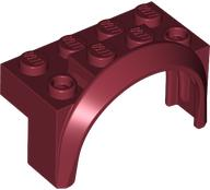 Wheel Arch, Mudguard 4 x 2 x 2 1/2 in Dark Red