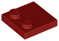 Plate Special 2 x 2 with Only 2 studs in Dark Red